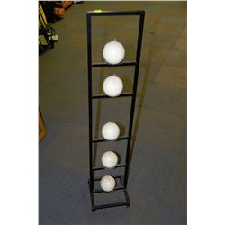 METAL CANDLE HOLDER WITH CANDLES