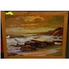 Image 1 : ROBERT WOOD SEASCAPE CANVAS  PICTURE