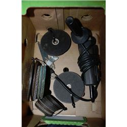 BOX WITH BLACK AND DECKER GRINDER WITH  MANY