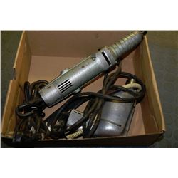 BOX WITH MAKITA DIE-GRINDER AND VINTAGE BLACK AND