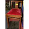 Image 1 : ESTATE OAK WITH RED FABRIC SIDECHAIR