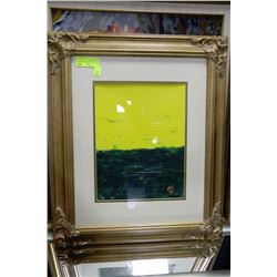 ANTIQUE STYLE FRAMED ABSTRACT OIL PAINTING BY