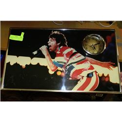 VINTAGE MIC JAGGER WALL CLOCK - WORKS