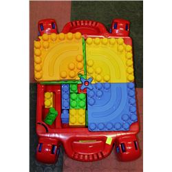 MEGA BLOKS FOLDING PLAY TABLE WITH BLOCKS