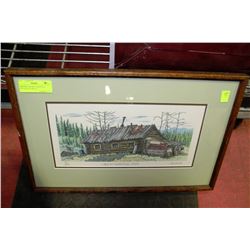 JIMROBB FRAMED PAPERTOLL PICTURE & CABIN AT
