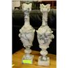 Image 1 : PAIR OF ESTATE STONE CARVED LAMPS