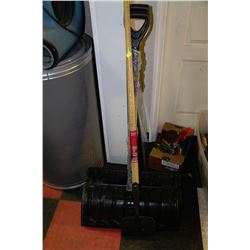 LOT OF TWO SHOVELS AND ICE CHIPPER