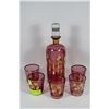 Image 1 : VINTAGE BOHEMIAN DECANTER & GLASS SET