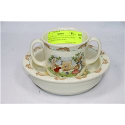 ROYAL DOULTON 1936 BUNNYKINS CUP W/MATCHING BOWL