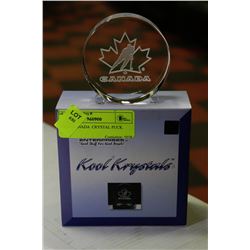 TEAM CANADA  CRYSTAL PUCK