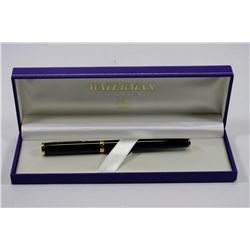 WATERMAN PARIS BLACK FOUNTAIN PEN IN CASE