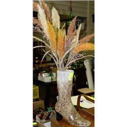 LIFESIZE MURANO STYLE GLASS HIGH HEELED BOOT VASE