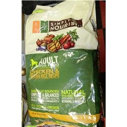 BAG OF SIMPLY NOURISH DOG FOOD 30LBS