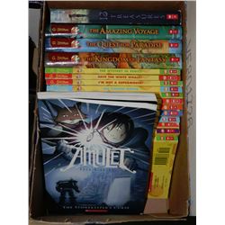 BOX WITH GERONIMO STILTON SERIES BOOKS AND MORE