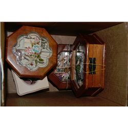 BOX OF 4 ESTATE JEWELLERY BOXES ALL WITH CONTENTS