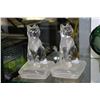 Image 1 : PAIR OF GLASS FELINE FIGURINES