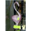 Image 1 : DECORATIVE ART GLASS FLAMINGO FIGURE