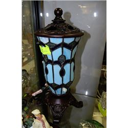 ESTATE STAINED GLASS LIGHT ,BLUE,WHITE, VERY