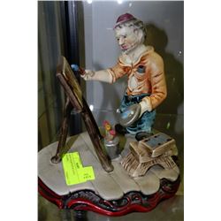 ARTIST IN MOTION & EASEL FIGURINE