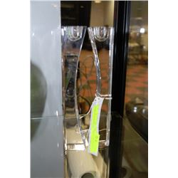 PAIR OF NAMBE KISSING CRYSTAL CANDLESTICKS WITH