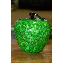 LARGE ART GLASS APPLE