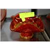 Image 1 : RED DECORATIVE ART GLASS DISH