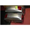 Image 1 : PAIR OF LOCKABLE SADDLE BAGS - FIBREGLASS/METAL