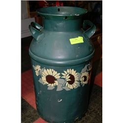 ANTIQUE PAINTED CREAM CAN