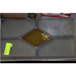 3 ESTATE STAIN GLASS PANES