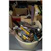 Image 1 : BIN OF ASSORTED TOOLS & HARDWARE