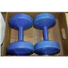 Image 1 : PAIR OF 10 LBS DUMBELL WEIGHTS