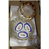 Image 1 : BOX OF ASSORTED CRYSTAL & DISHES
