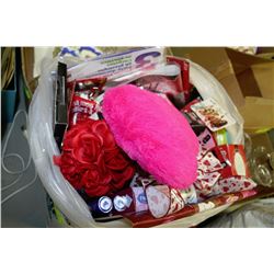 BOX OF ASSORTED GIFTWARE AND NOVELTIES (ALL NEW)