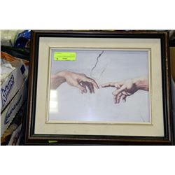 WOOD FRAMED MICHELANGELO PICTURE
