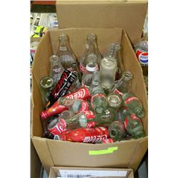 LARGE BOX OF VINTAGE COCA-COLA BOTTLES