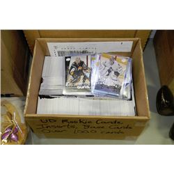 BOX OF OVER 1000 ROOKIE,INSERTS AND BASE HOCKEY