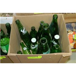 BOX OF ASSORTED VINTAGE SPRITE BOTTLES