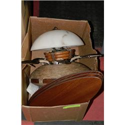 5 BLADE CEILING FAN WITH DECORATIVE COPPER LEAVES