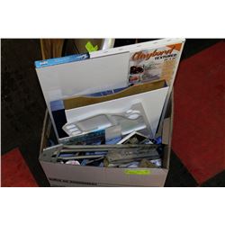 BOX OF NEW AND SLIGHTLY USED ART SUPPLIES