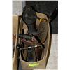Image 1 : BOX OF VINTAGE CAST IRON TOOLS