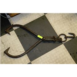 ESTATE PAIR OF ICE TONGS