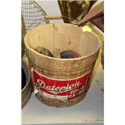 VINTAGE ESTATE PATERSON WOOD BUCKET WITH
