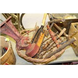 ESTATE BASKET OF VINTAGE TOOLS