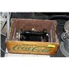 Image 1 : ESTATE VINTAGE COCA COLA CRATE WITH SEWING MACHINE