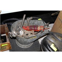 ESTATE VINTAGE TIN COAL SHUTTLE WITH MISC