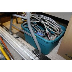 4FT FLUORESCENT LIGHT WITH METAL SHEATHED WIRE &