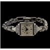 Image 1 : Hamilton 14KT White Gold Diamond Ladies Vintage Watch
