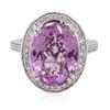 Image 2 : 14KT White Gold 8.52ct Pink Tourmaline and Diamond Ring