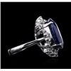 Image 3 : 14KT White Gold 21.69ct Sapphire and Diamond Ring