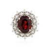 Image 2 : 14KT White Gold 5.43ct Spessartite and Diamond Ring